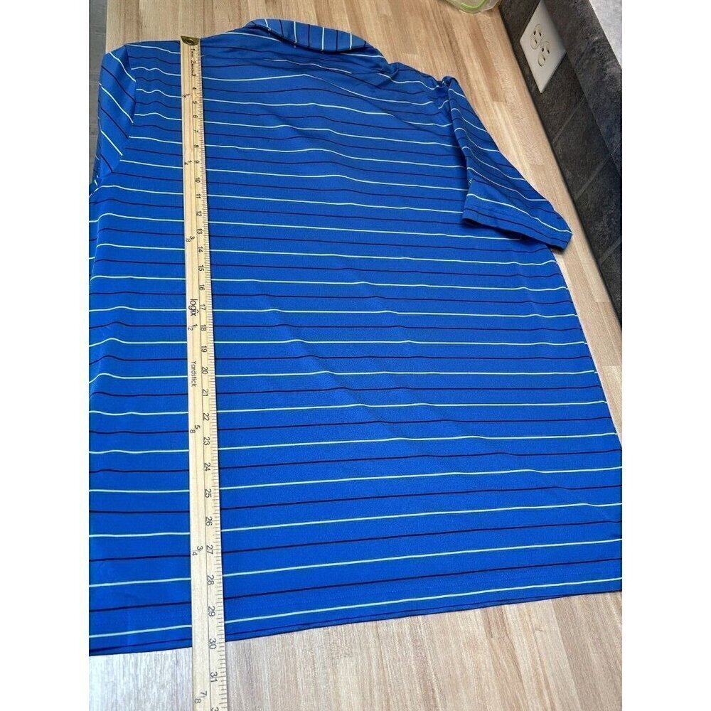 Under Armour Shirt Mens XL Performance Stripe Golf Polo Hayden Lake ID Heat Gear - Picture 14 of 15